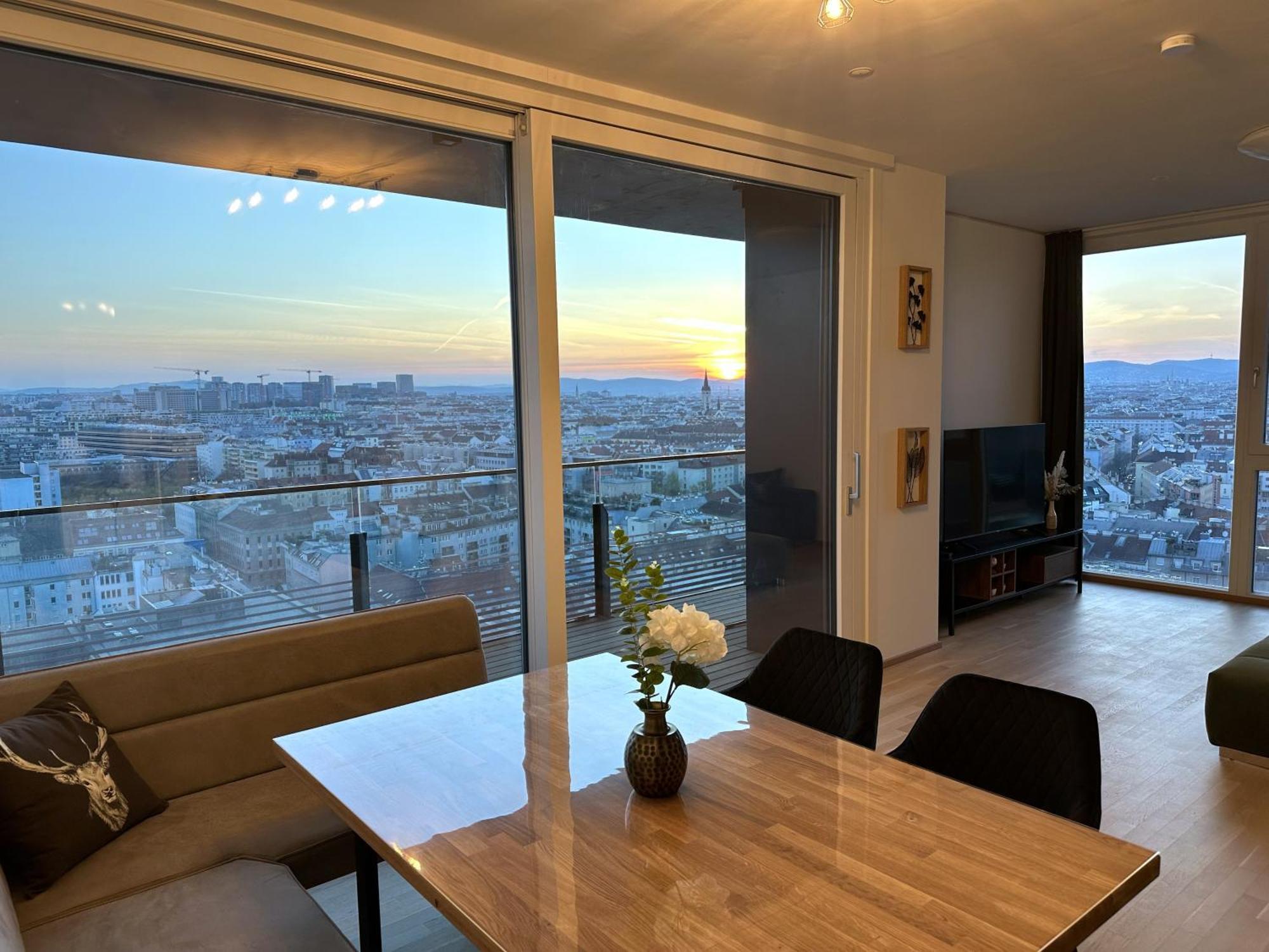 Panorama Sky Apartment I Rooftop Pool I Metro Station Vienna Esterno foto